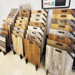 Flooring display racks at Wheats Home & Building Center in Poplarville, MS